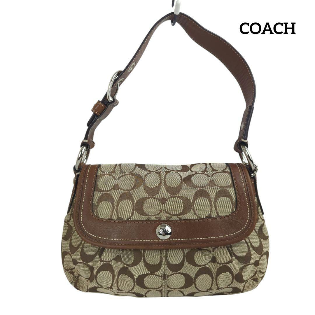 【美品】COACH コーチ ワンショルダー バッグ ホーボー