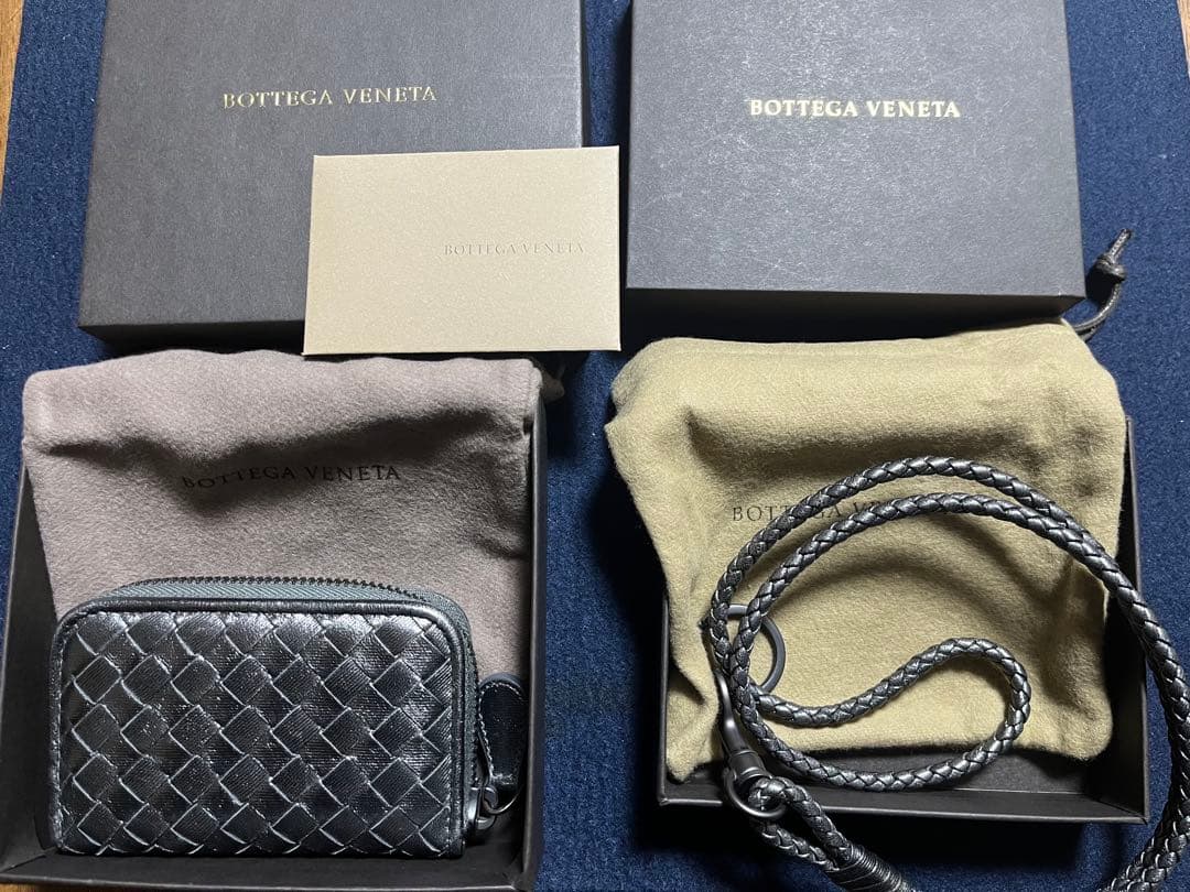 BOTTEGA VENETA 編み込みレザー ウォレット&チェーン