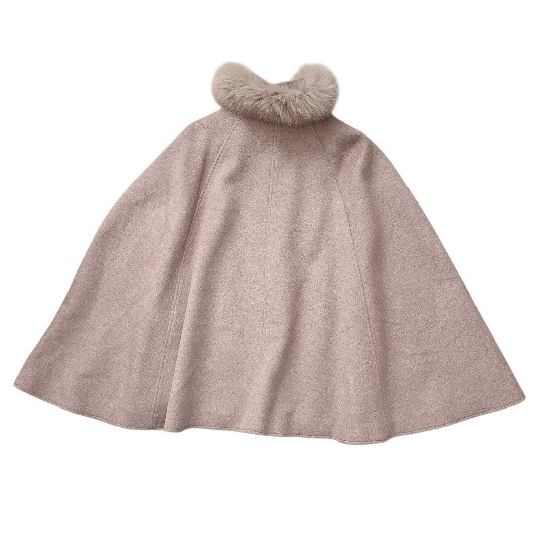 RUIRUE BOUTIQUE　フォックスファー付きケープコート　ポンチョ