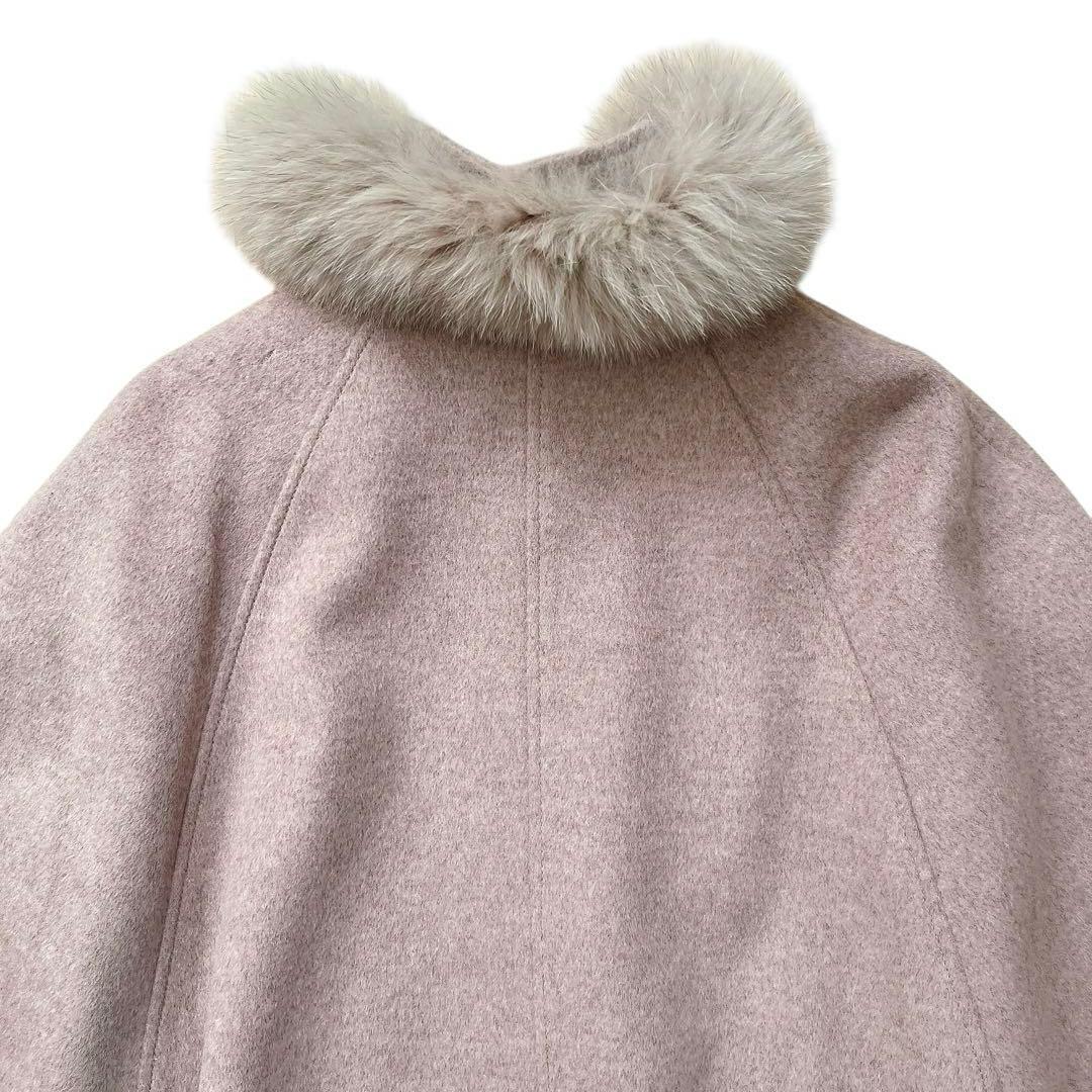 RUIRUE BOUTIQUE　フォックスファー付きケープコート　ポンチョ