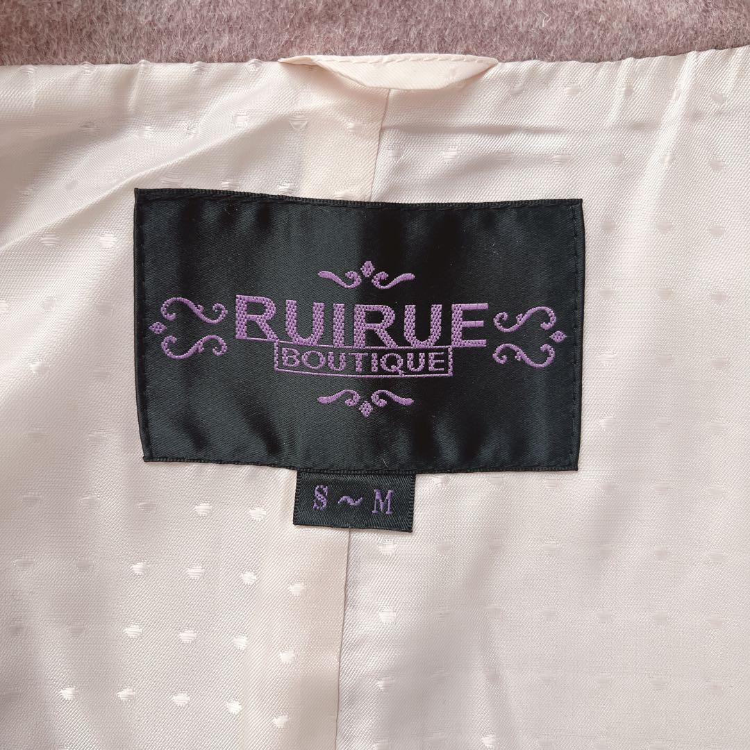 RUIRUE BOUTIQUE　フォックスファー付きケープコート　ポンチョ