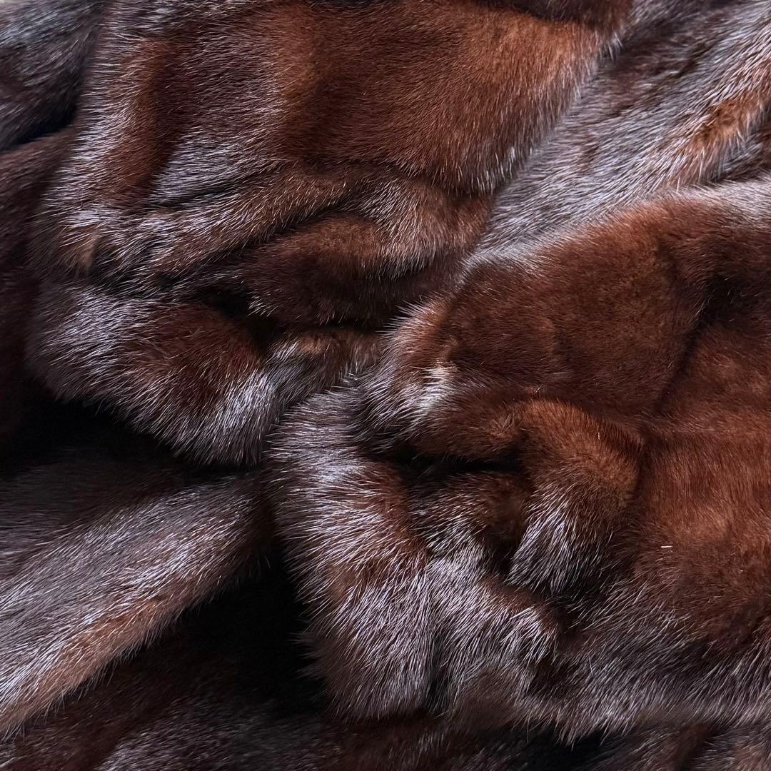 毛皮☆サガミンク MINK ファーコート なめし柔らか◎ 毛艶◎ ふかふか 茶系