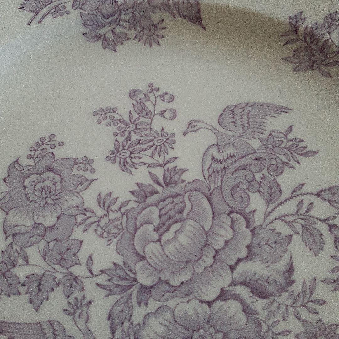 新品Burleigh アジアティックフェザンツプラム皿 22cm 2枚セット