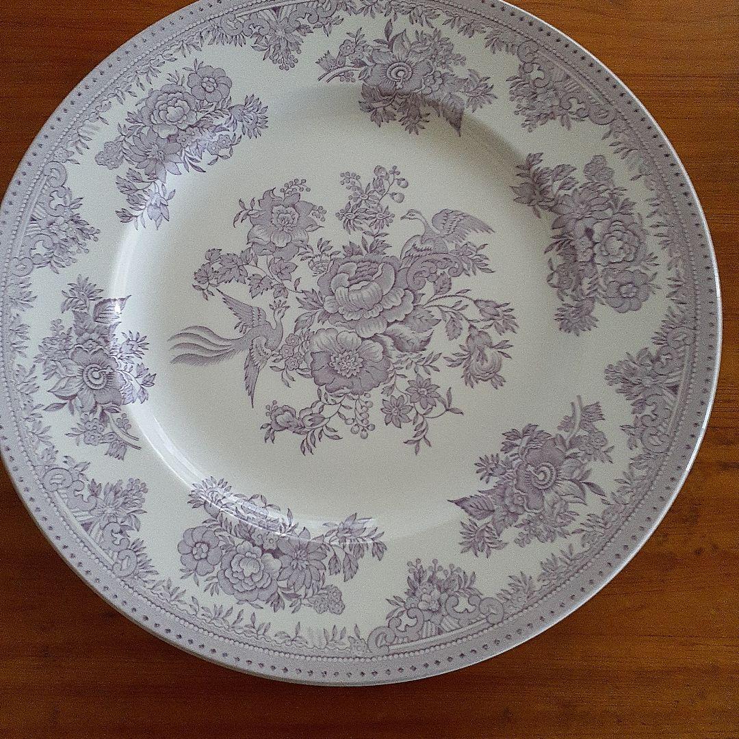 新品Burleigh アジアティックフェザンツプラム皿 22cm 2枚セット