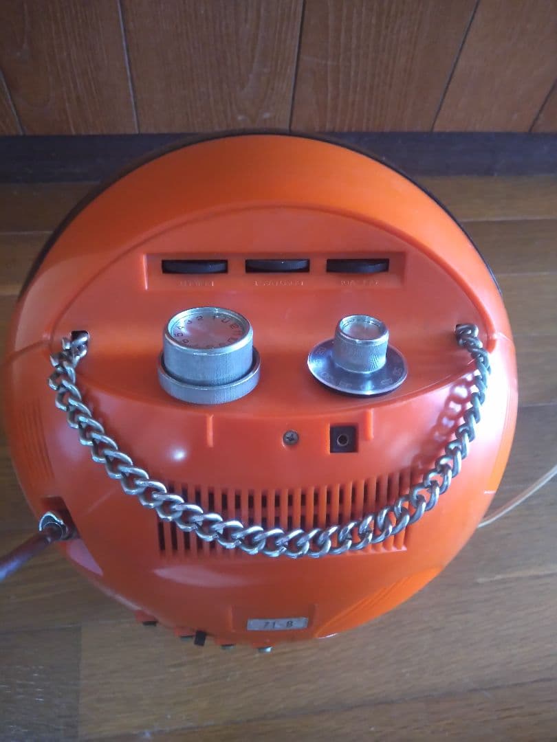 ビクター球形 白黒テレビ レトロ フリフリQ 9T-11 オレンジ【値下げ】