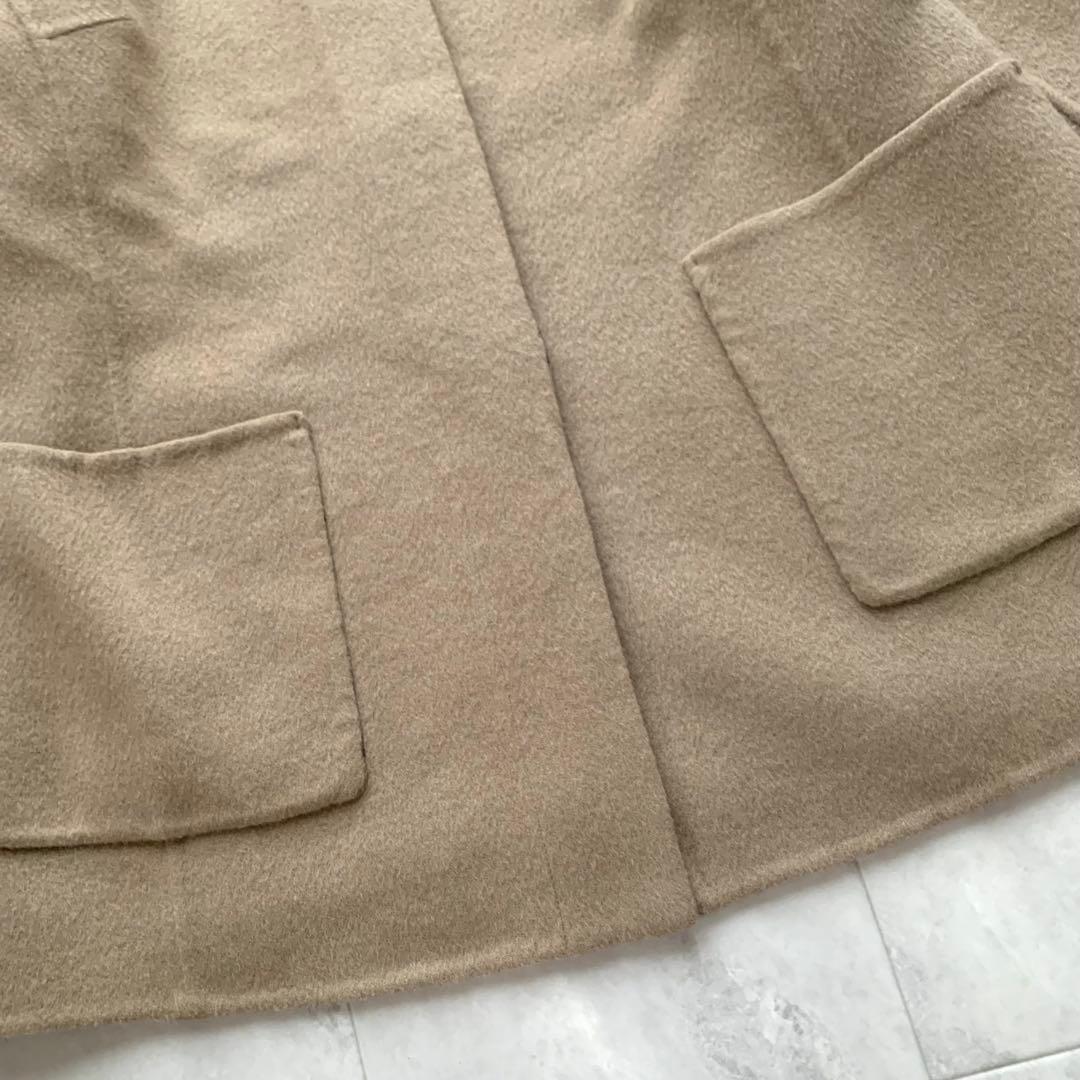 バーバリーロンドン 大きいサイズ 15 カシミヤ混 ダブルフェイス リバーコート