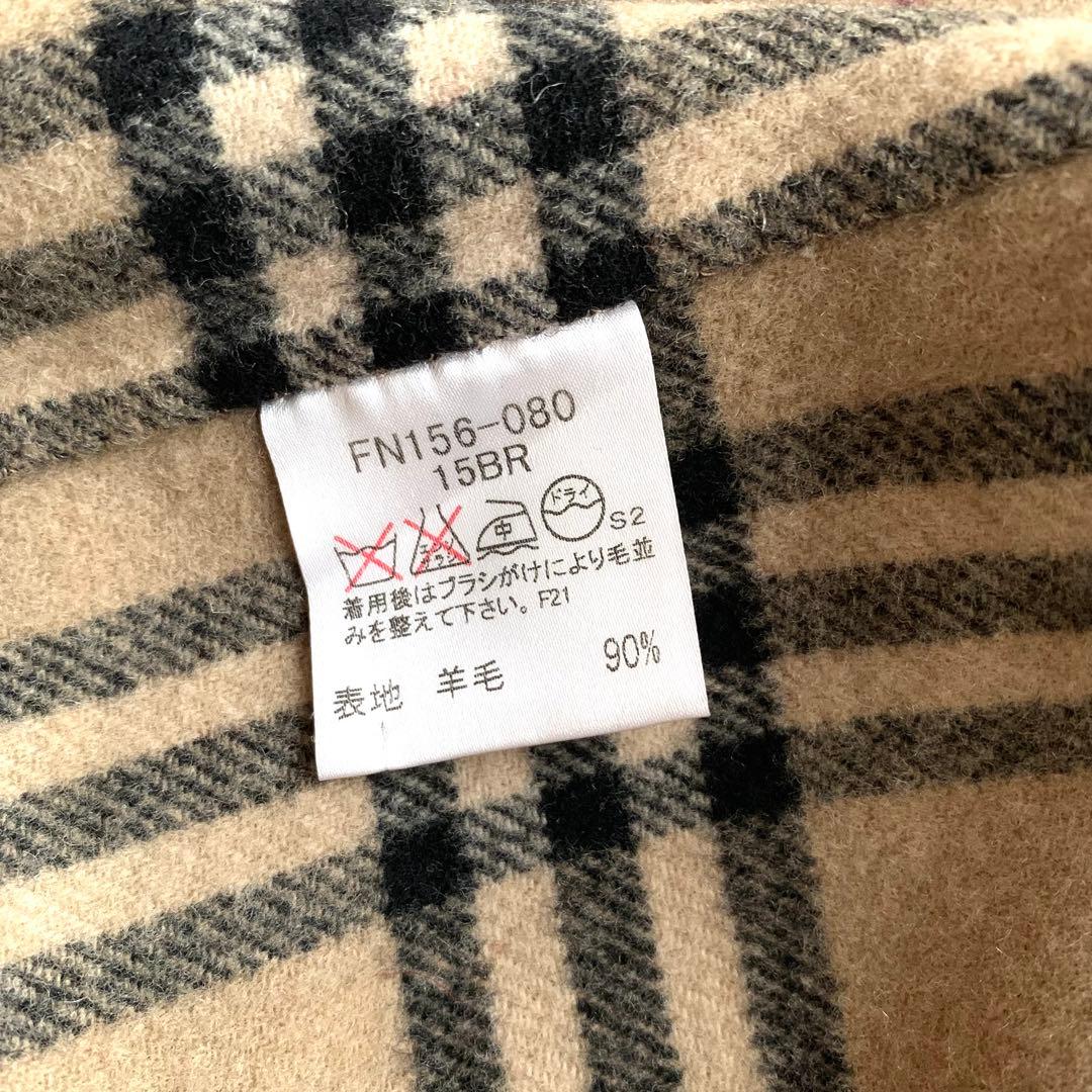 バーバリーロンドン 大きいサイズ 15 カシミヤ混 ダブルフェイス リバーコート