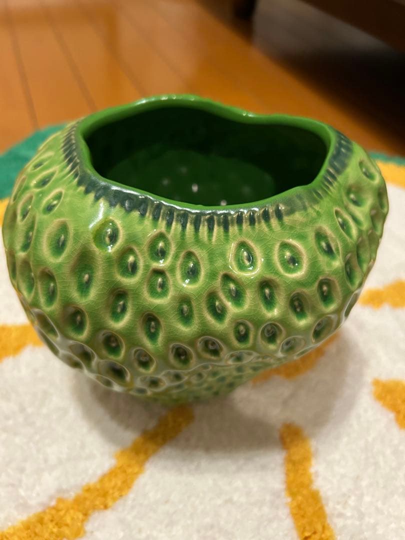 最終価格♠︎デスポッツ♦︎いちご花瓶　ミドリ美品♣︎2025/08購入★サイズL