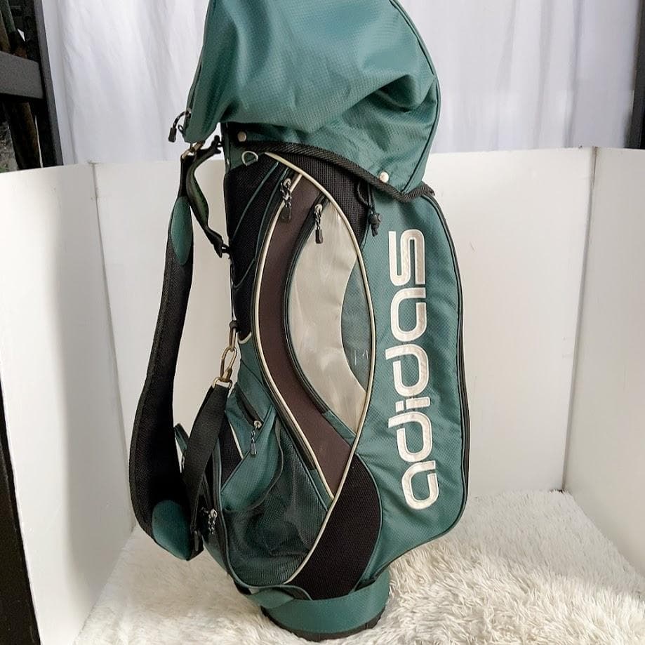 アディダス ADIDAS キャディバック ゴルフバック グリーン 9型～★