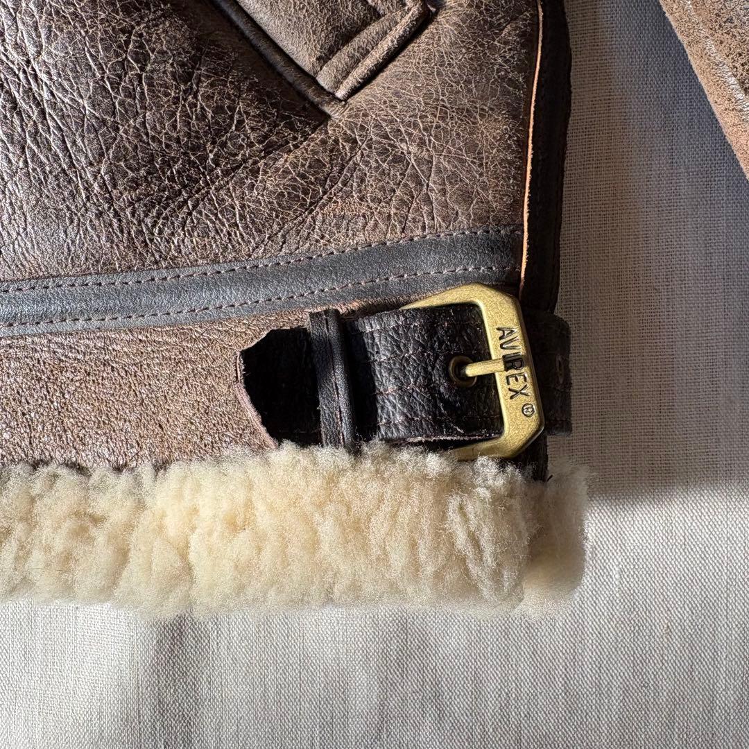 【美品】AVIREX アヴィレックス B-3 ムートン フライトジャケット 42