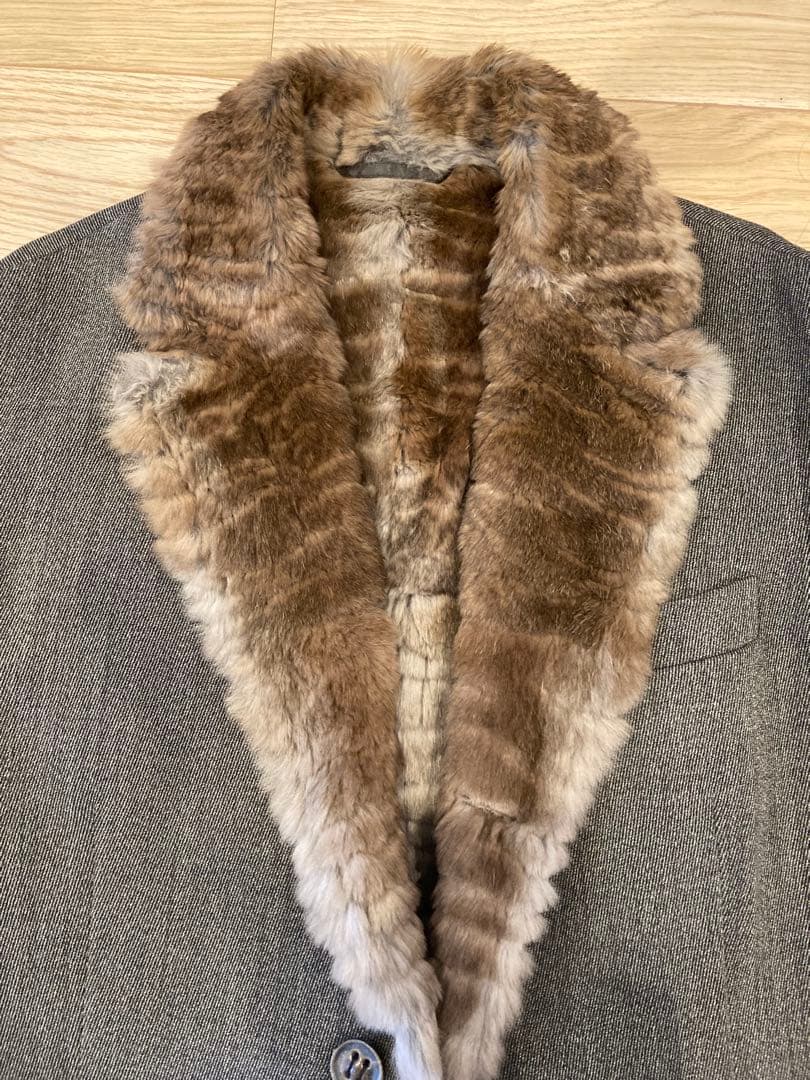 T*J様 グレー ファー襟 テーラードジャケット