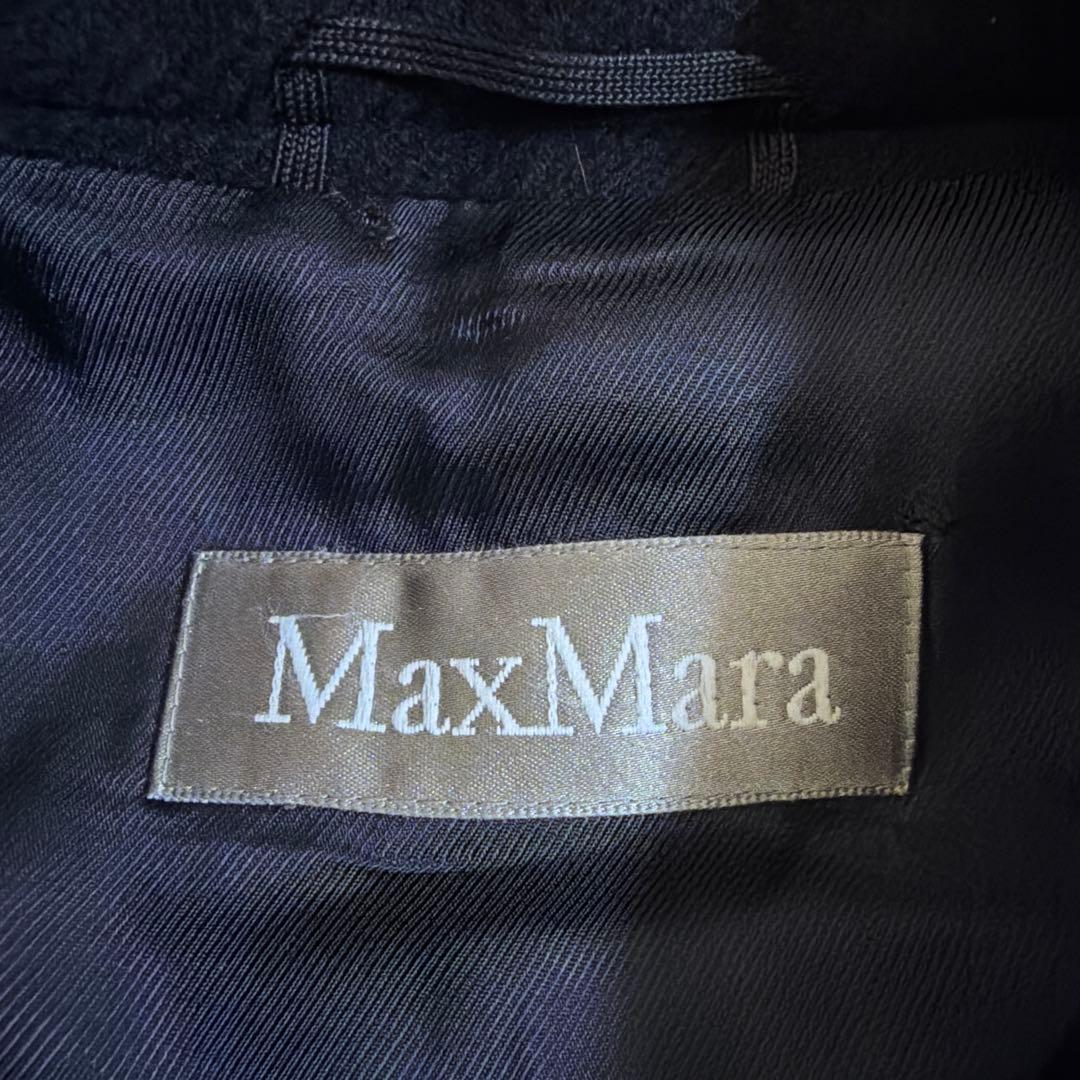 【美品！特価！】MaxMara 銀タグ チェスターコート 比翼 ダブル 濃紺