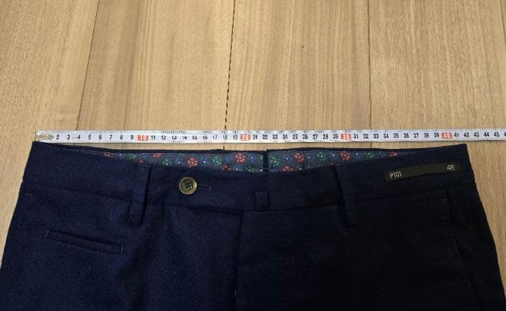 定価4.2万 PT01 SUPER 110'S ネイビー スラックス フランネル