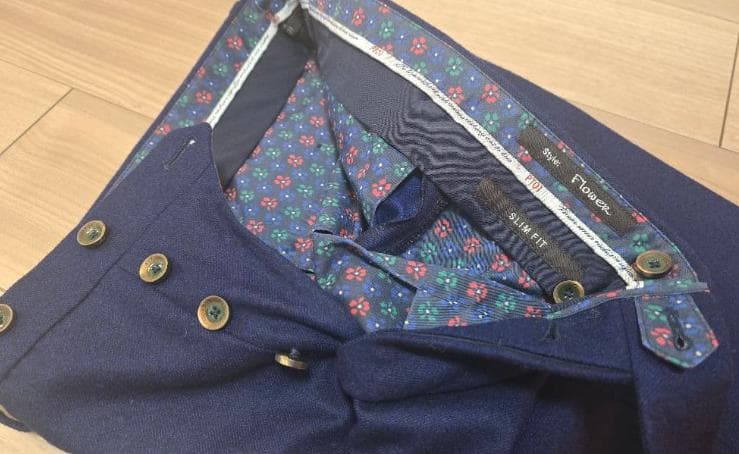 定価4.2万 PT01 SUPER 110'S ネイビー スラックス フランネル