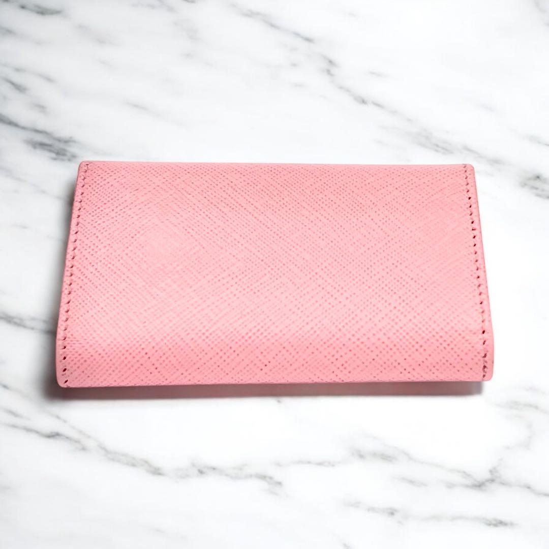 ✨極美品✨PRADA プラダ 4連キーケース サフィアーノレザー ピンク