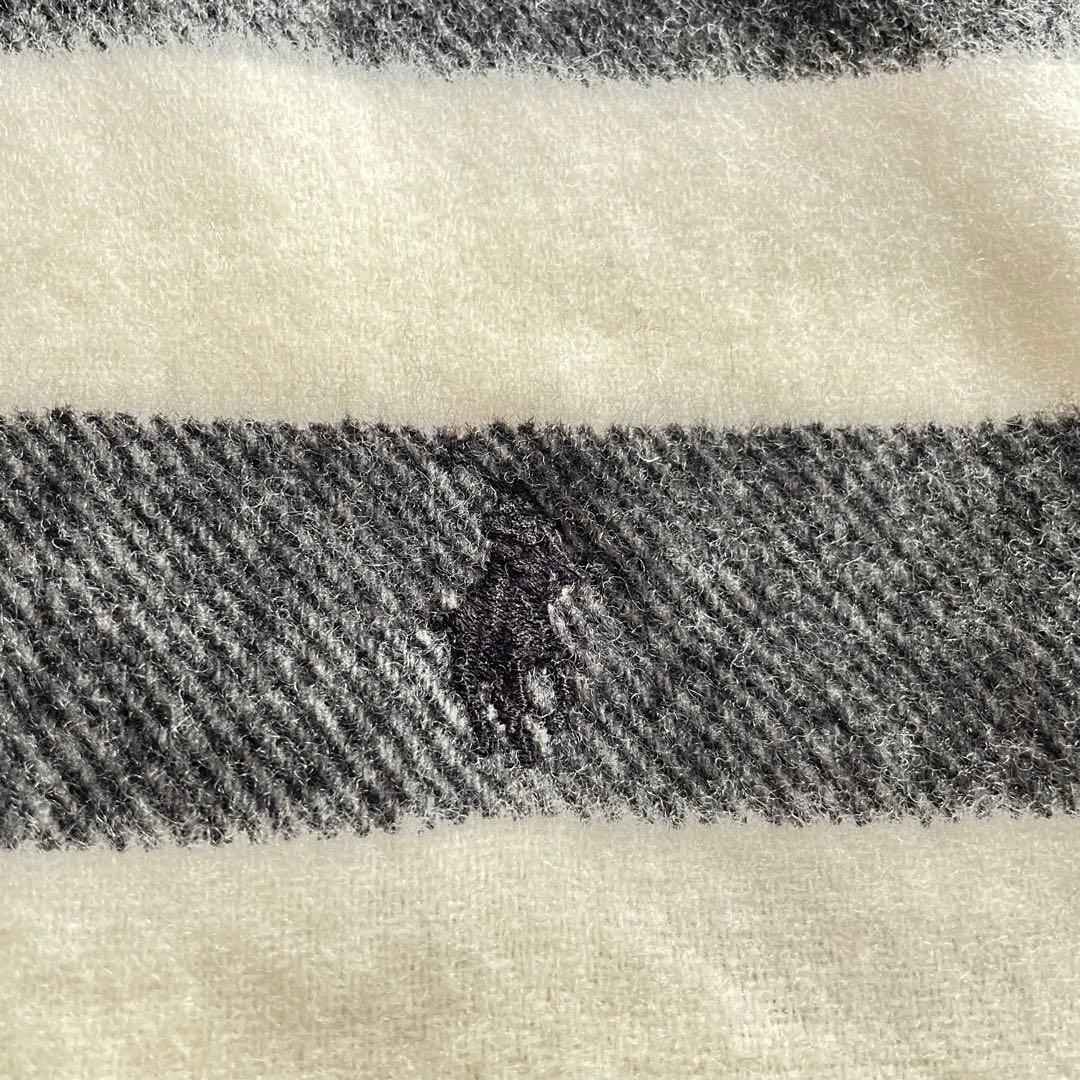 新品未使用　タグ付き　ポロラルフローレン　イタリア製　ウールマフラー　ポニー　白