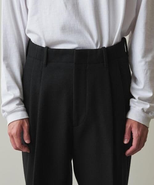 Steven alan ウール ツープリーツ スラックス BOLD ブラック M