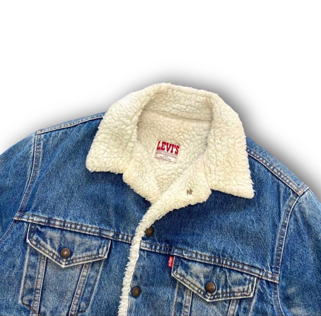 【Levi's】80s リーバイス ボアパイルデニムジャケット USA製 40R