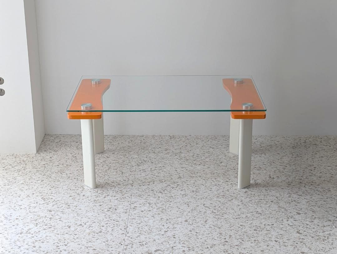 00s OLD ガラス サイド テーブル スペースエイジ ポップ Y2K 小さめ