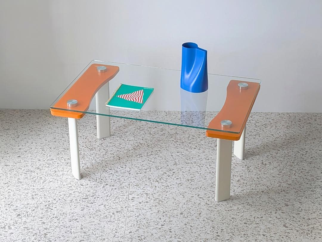 00s OLD ガラス サイド テーブル スペースエイジ ポップ Y2K 小さめ