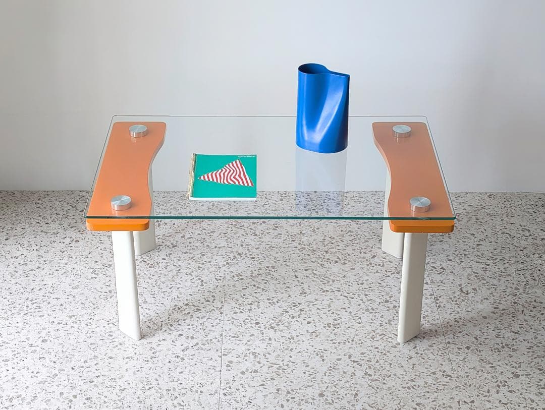 00s OLD ガラス サイド テーブル スペースエイジ ポップ Y2K 小さめ