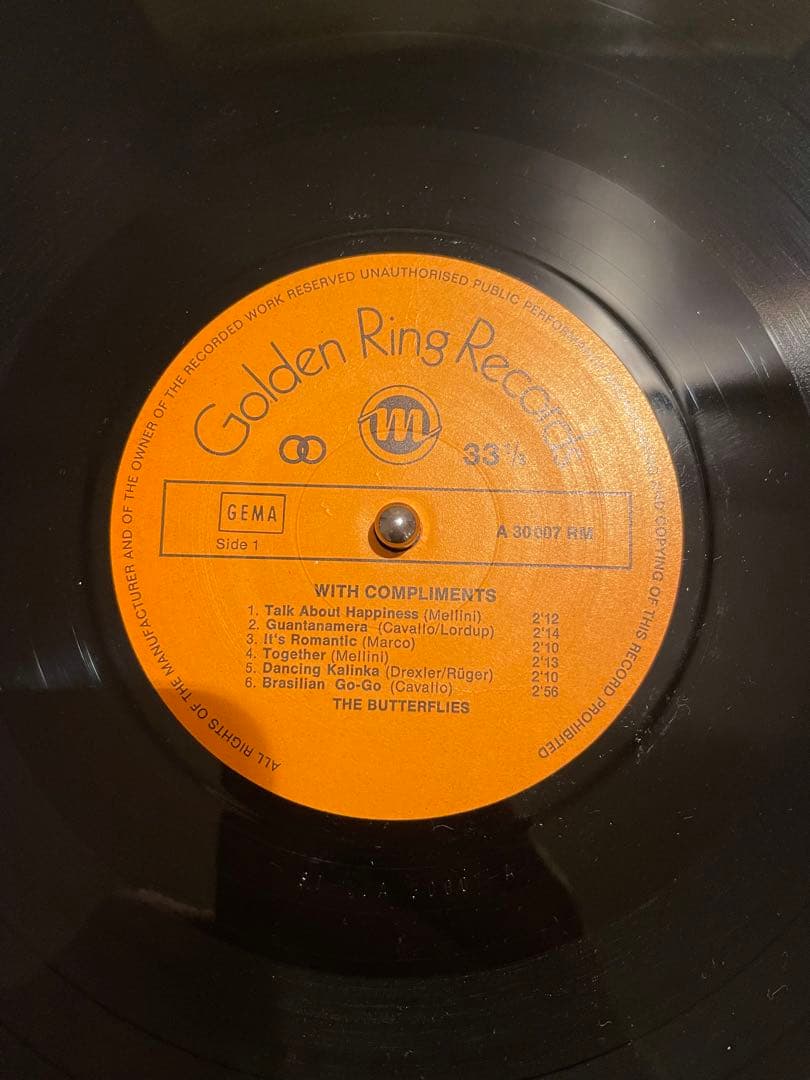 WITH COMPLIMENTS THE BUTTERFLIES オルガンバー