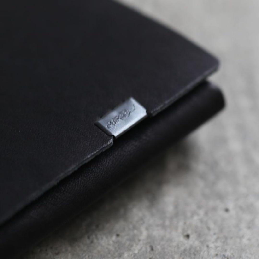 所作　財布　Short Wallet1.0 ブラック×鮫小紋