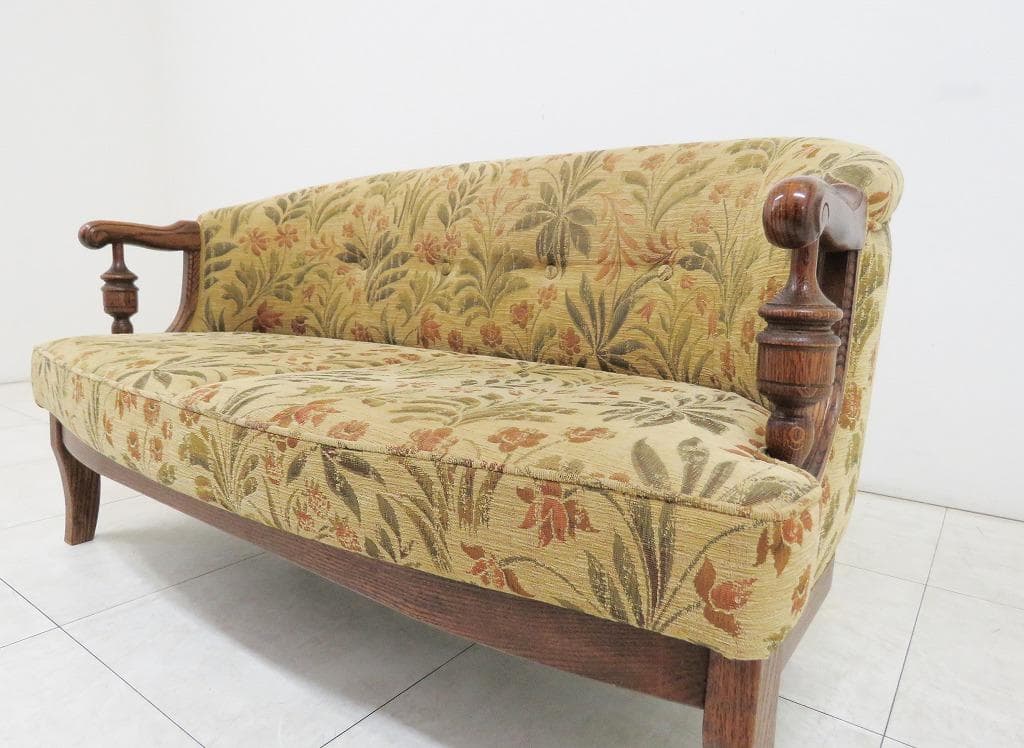 ★美品★■三越家具 ブルージュ■2人掛けソファ■オーク■日本製■カントリーハウス