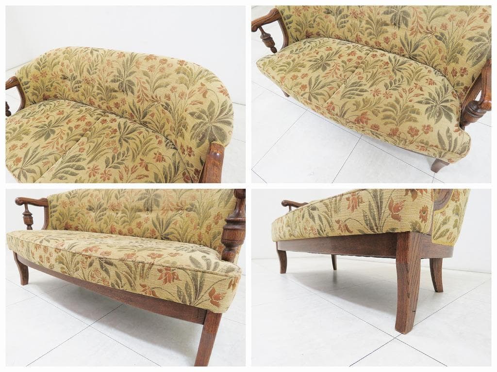 ★美品★■三越家具 ブルージュ■2人掛けソファ■オーク■日本製■カントリーハウス