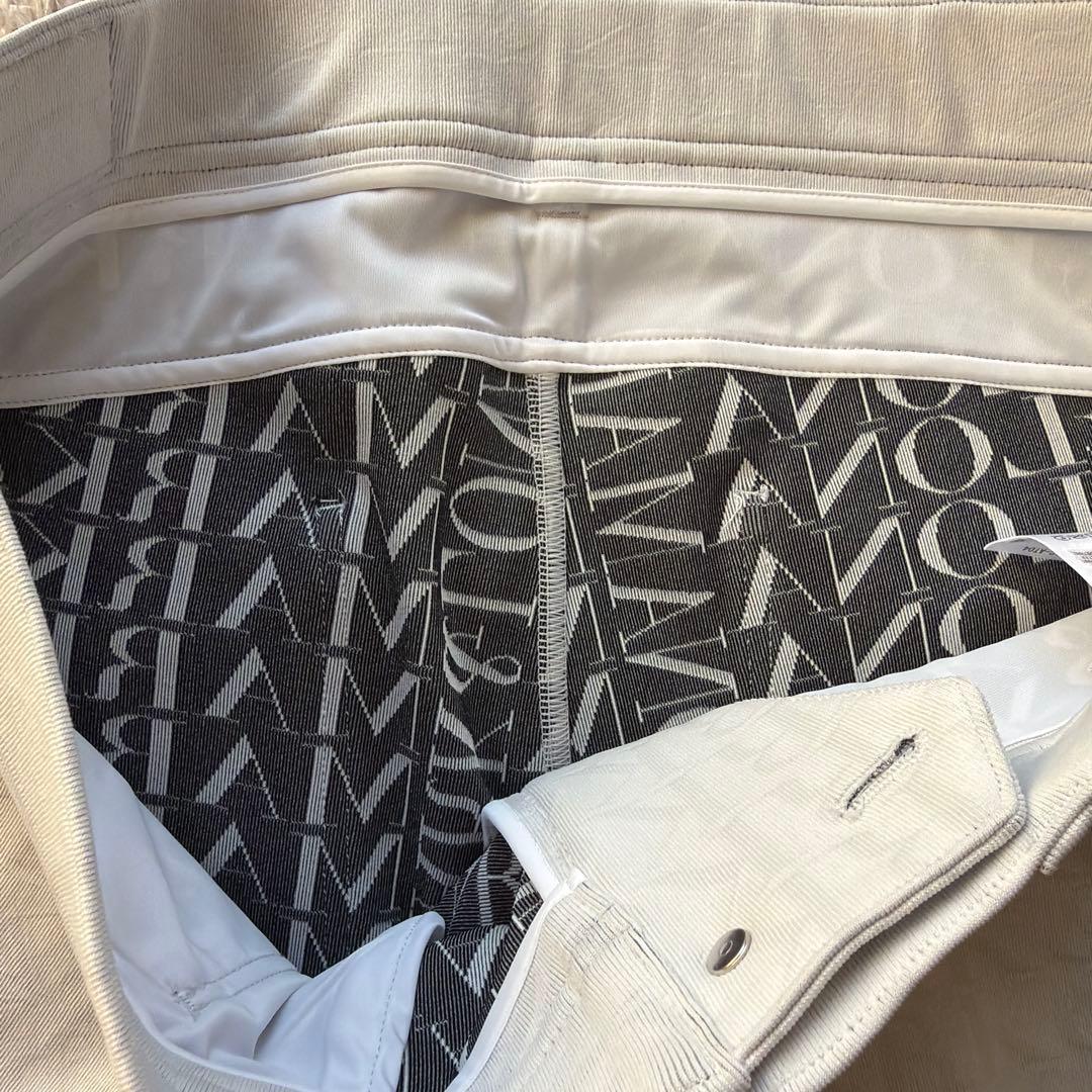 MARK&LONA マークアンドロナ ストレッチ パンツ ロゴ総柄グレー50