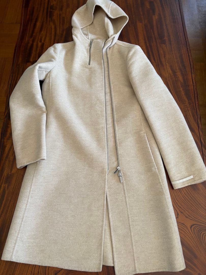 S Max Mara　フード　コート　ベージュ　ダブルフェイス　マックスマーラ