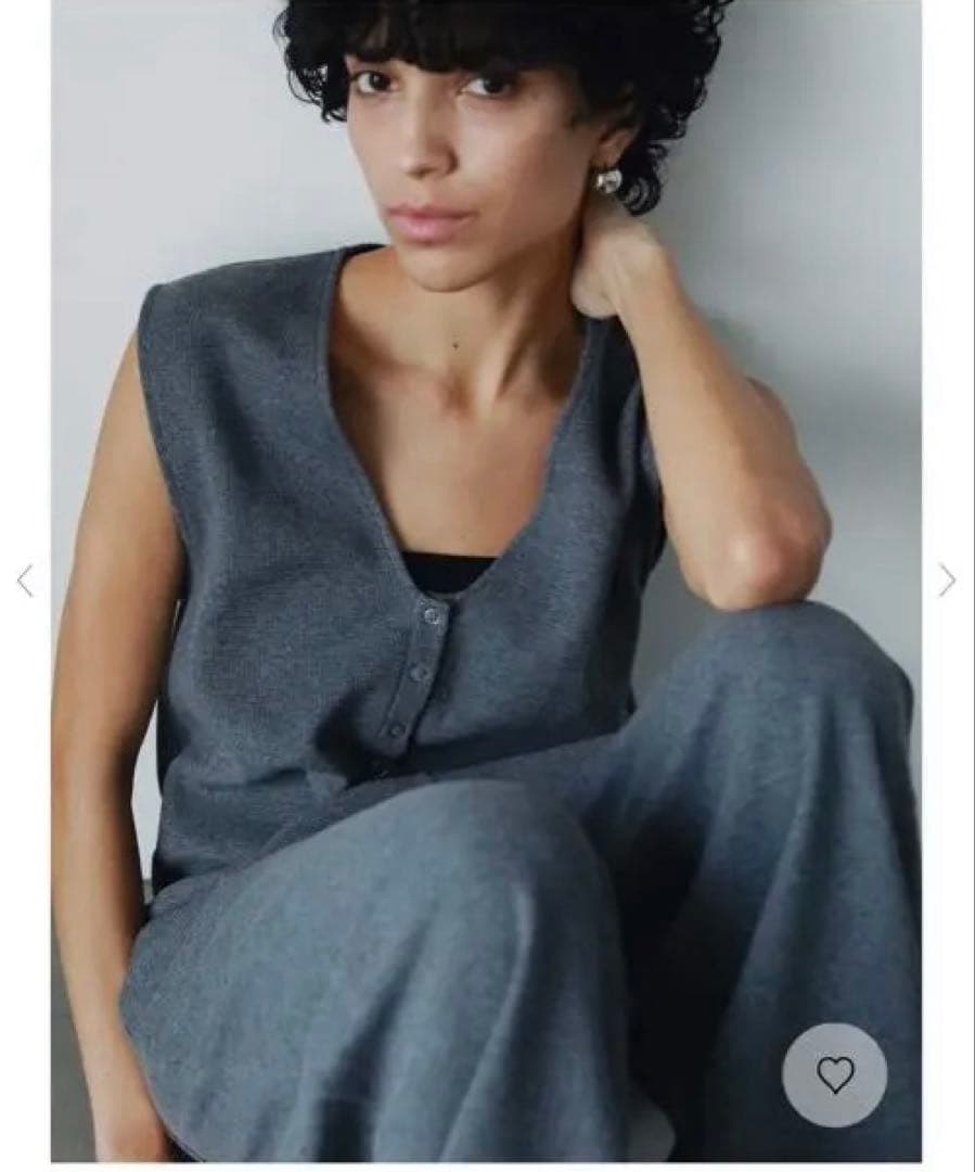 HER. パイルカットオールインワン チャコールグレー サイズ1