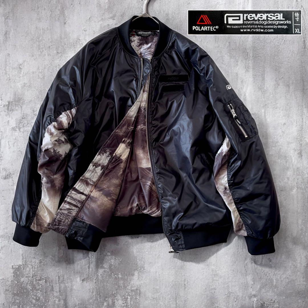Reversal POLARTEC MA-1 総柄裏地 XL 黒