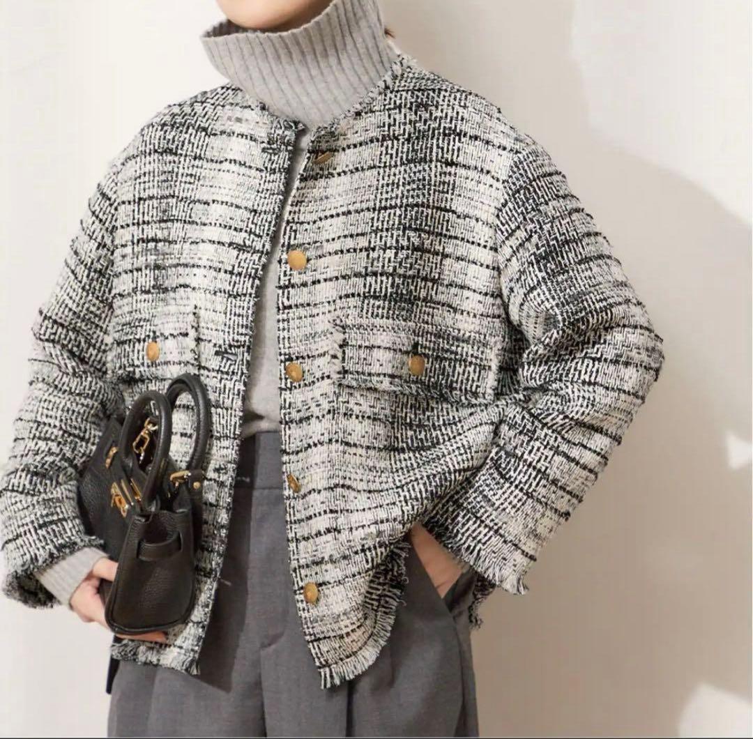 ジャーナルスタンダードレサージュ 美品 GIOLICAツイードWIDEジャケット