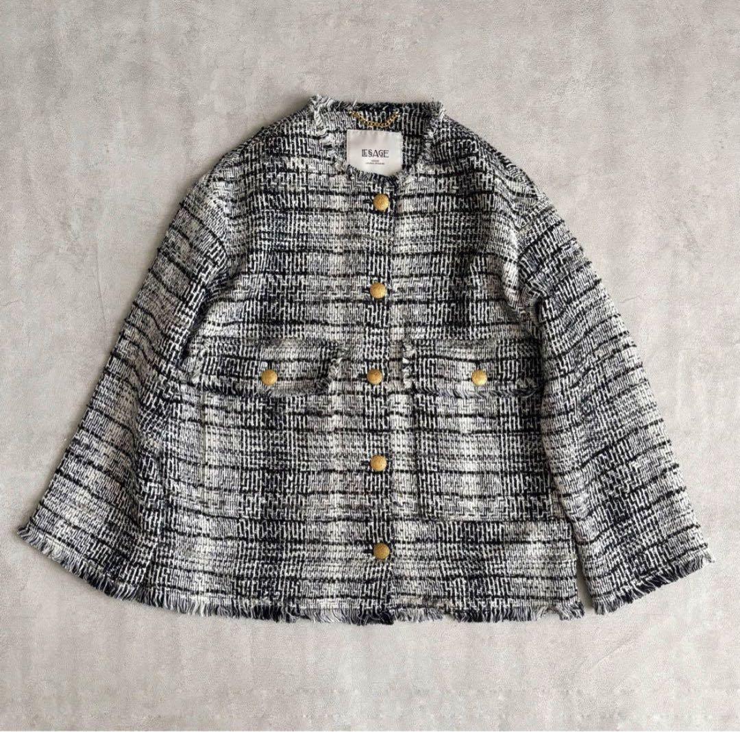 ジャーナルスタンダードレサージュ 美品 GIOLICAツイードWIDEジャケット