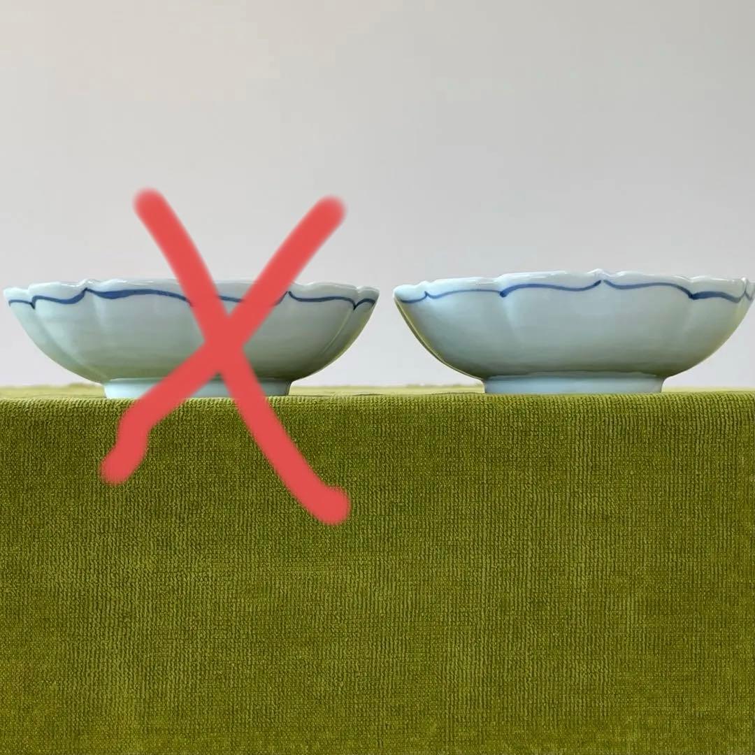 樋山真弓　染付 輪花5寸鉢 + 赤絵7寸鉢 2点セット