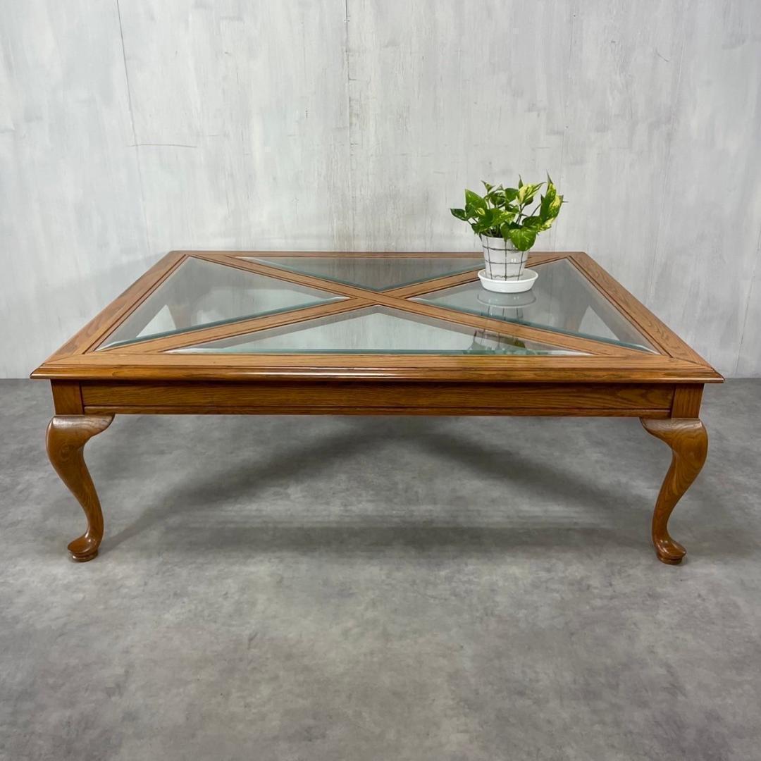 Thomasville トーマスビル オーク材 センターテーブル 猫脚 USA