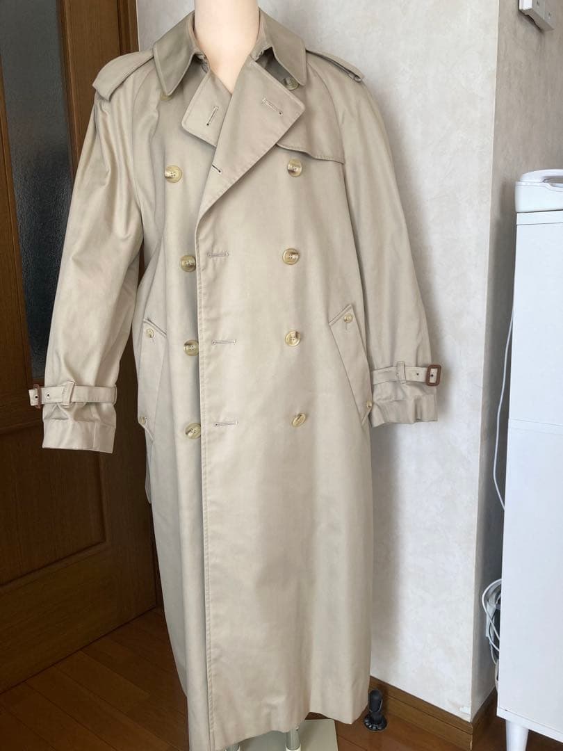 Aquascutumレディース　ロングトレンチコート ベージュ　Lサイズ