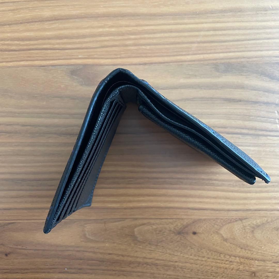 Giorgio Armani 二つ折り財布 黒/青