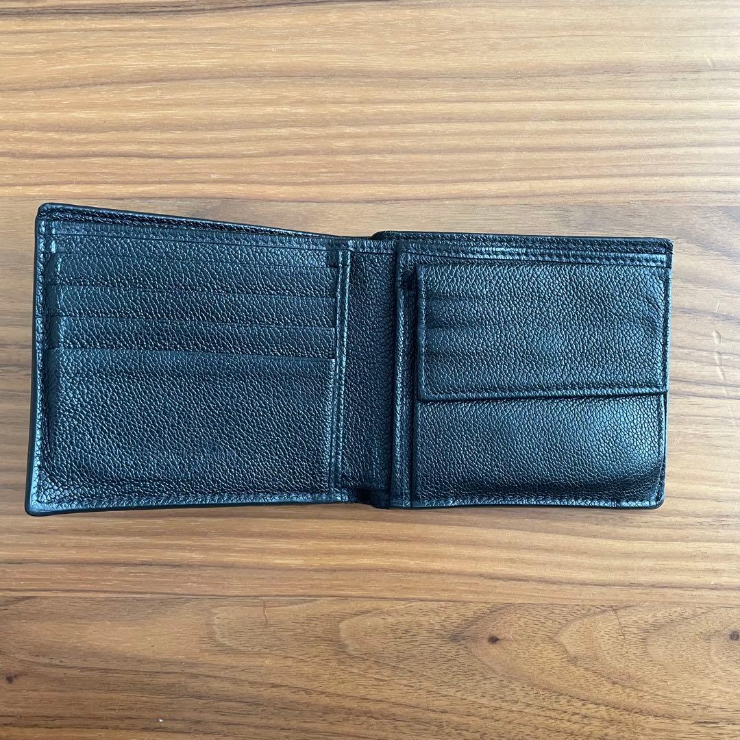 Giorgio Armani 二つ折り財布 黒/青