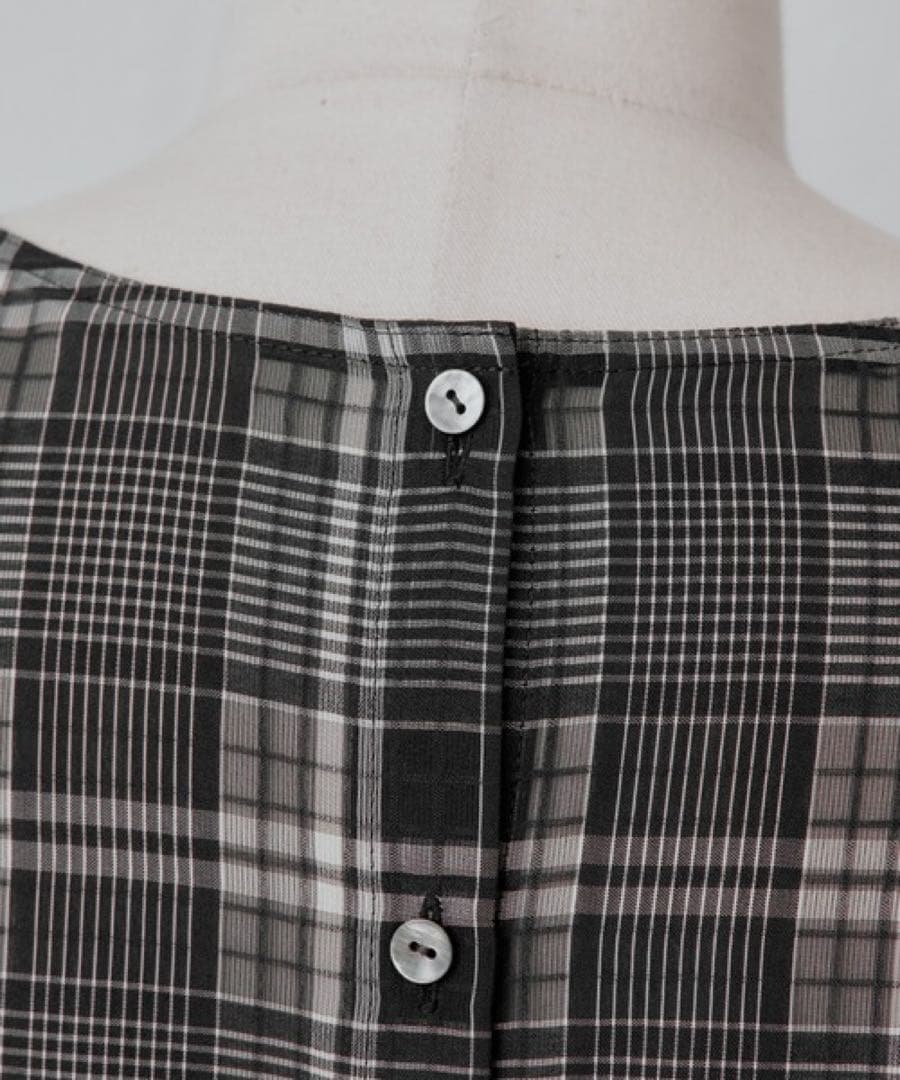 ✨定価3万円✨新品　ビアズリー　シアーチェックティアードワンピース　ロング　F