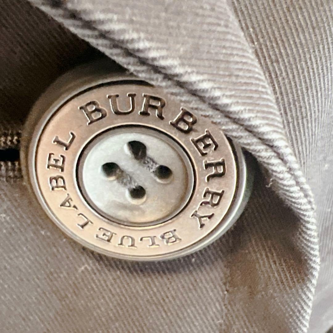 バーバリー ショートトレンチコート ノバチェック ベルト付き 黒 38