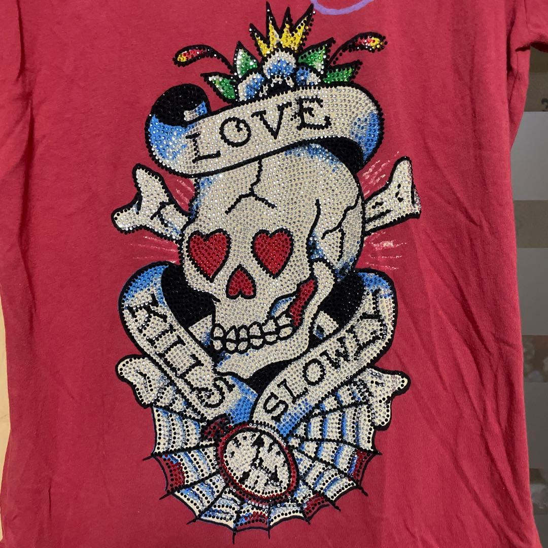 エドハーディー ラインストーン Tシャツ