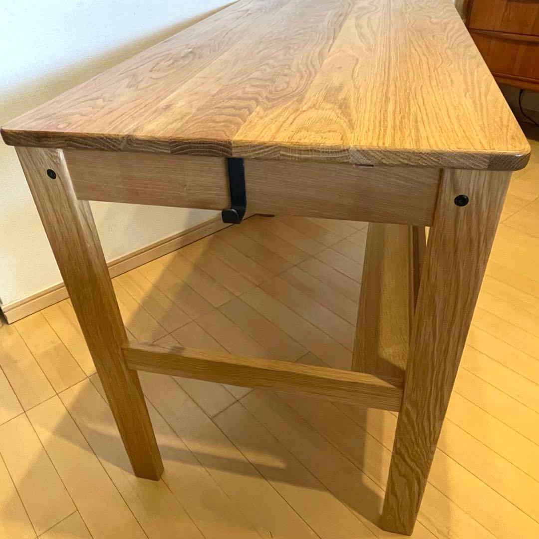 無印良品　オーク　無垢材　デスク