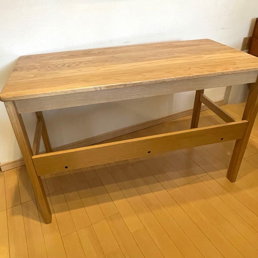 無印良品　オーク　無垢材　デスク