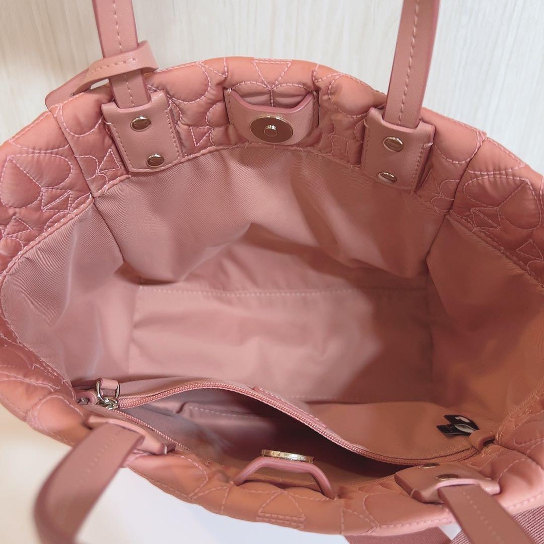 ケイトスペード ティリーキルテッドスモール トート コスメティックピンク