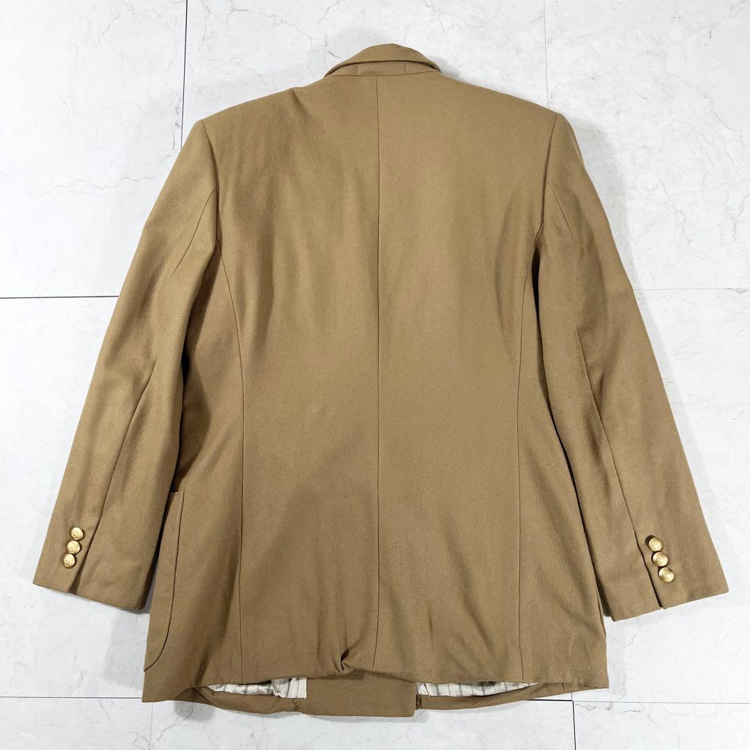 ✨美品バーバリーズ ダブルテーラードジャケット 金ボタン 希少キャメル ワッペン
