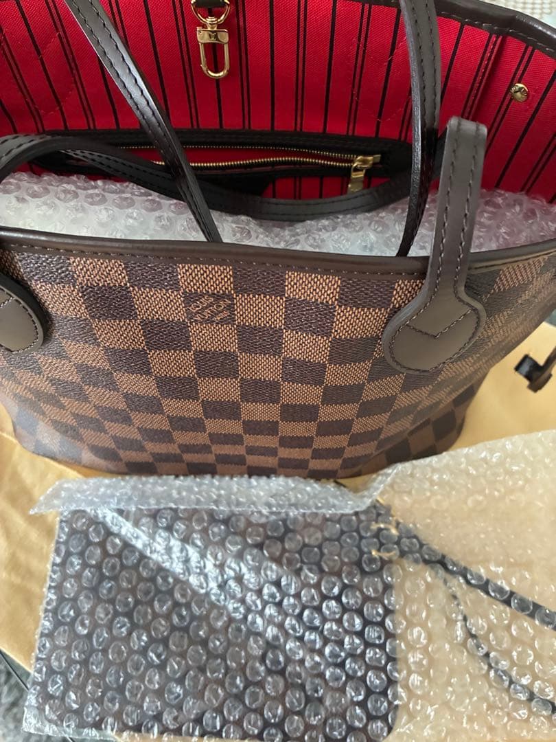 LOUIS VUITTON ダミエ・エベヌ トートバッグPMポーチ付き
