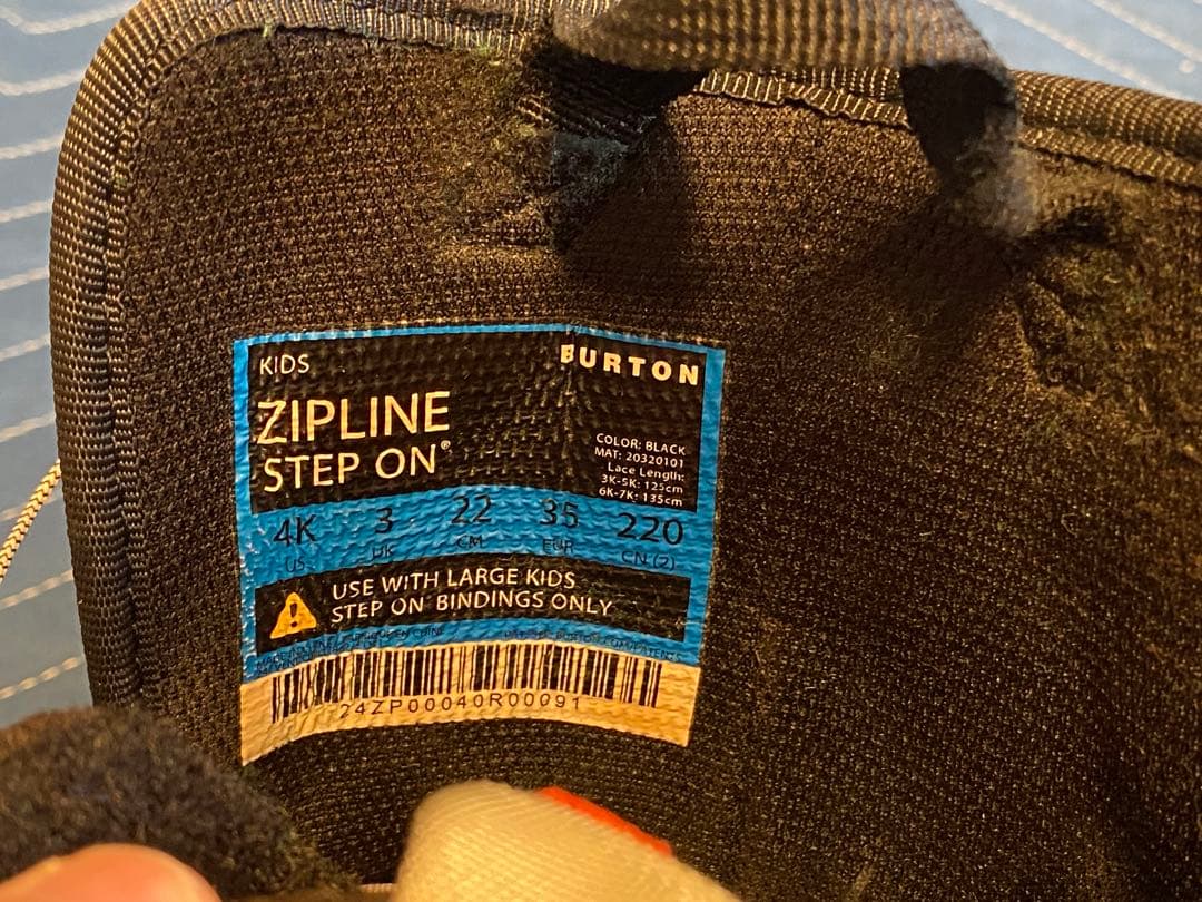 Burton StepOn キッズZipline ブーツ22cmとバインLセット