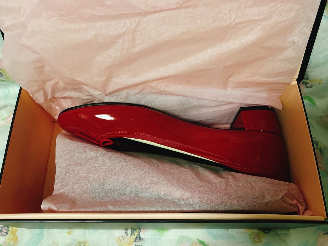 Repettoレペット　レッドバレエシューズ 38.5